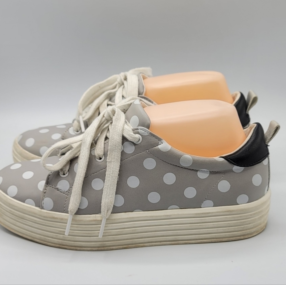 ZARA GRAY POLKA DOT PLIMSOLLS SNEAKERS size 38